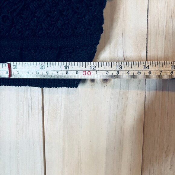 Cotton On Crochet Knit Crop Top‎ Black Short Sleeve Boho Grunge Festival XS - Picture 7 of 8